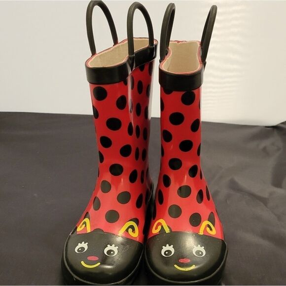 BRAND NEW LADYBUG  GIRL RAIN BOOTS - Picture 5 of 16